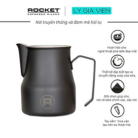 Ca Đánh Sữa Latte Art Rocket Milk Jug Matt Black