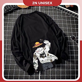 Áo thun tay dài form rộng unisex - Sweater Luffy