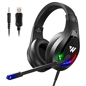 RGB Over Ear Gaming Headset w/ Microphone Headset for  PC