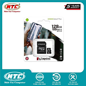 Mua Thẻ nhớ microSDXC Kingston Canvas Select Plus 128GB 100MB/s U1 V10 A1 (Đen) - Kèm Adapter