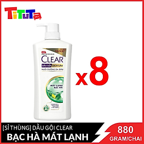 Nguyên thùng Dầu gội Clear Bạc hà 880gx8