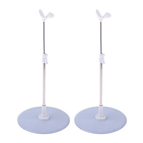 2 Pack Adjustable Doll Stand Support with Base for 1/3 1/4  Dolls Decoration