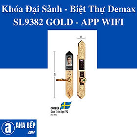 Mua Khóa Đại Sảnh Biệt Thự Demax SL9382 GOLD - APP WIFI. Hàng Chính Hãng