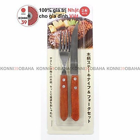 Mua Bộ dao dĩa cán gỗ hàng nội địa Nhật