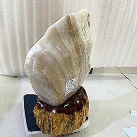 Cây đá phong thủy vân trắng cao 44 cm nặng 15 kg cho mệnh THỦY VÀ KIM ( CUNG TÀI VƯỢNG)