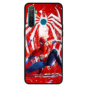 Ốp Lưng in cho Realme 5 Pro / Realme Q Mẫu Người Nhện Nền Đỏ - Hàng Chính Hãng