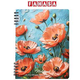 Sổ Lò Xo Elegant Flower Art A5 - Kẻ Ngang - 160 Trang 80gsm - The Sun 04