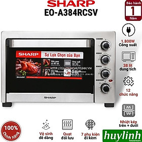 Mua Lò nướng đối lưu Sharp EO-A384RCSV-ST - Dung tích 38 lít - Công suất 1800W  A383RCSV   A383 - A384  - Hàng chính hãng