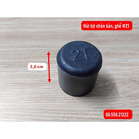 Mua Nút đế cao su tròn 21 gắn chân bàn ghế  bịt ống sắt  inox. Chống ồn  trầy xước gạch  đá  sàn gỗ