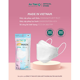 [100 Cái] Bộ 10 Túi Khẩu Trang Y Tế Kháng Khuẩn KF 94 An Tâm- 10 Cái/Túi