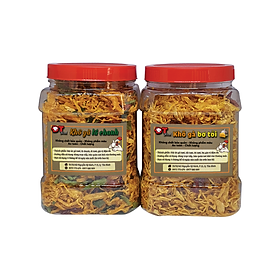 Combo Khô Gà Lá Chanh 500g + Khô Gà Bơ Tỏi 500g