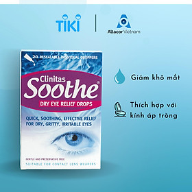 Dung dịch nhỏ Mắt Clinitas Soothe 0.4% - ITALY Chính Hãng - HỘP 20 TÉP