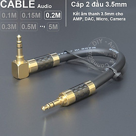 Mua Cáp audio 3.5 1 đầu thẳng 1 đầu vuông góc - DIY 1/8 stereo cable 90 degree and straight jack