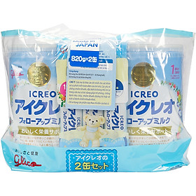 Combo 2 Sữa Công Thức Glico Icreo Follow Up Milk Số 1 820g Lon