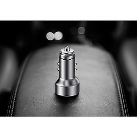 Tẩu cắm sạc điện thoại trên xe hơi WEL TRIP A98 ( 2 cổng sạc USB 1.2A và 2.4A, màn hình LCD, chịu nhiệt và tản nhiệt tốt)- (Tặng Gương cầu lồi mini gắn gương chiếu hậu ô tô)