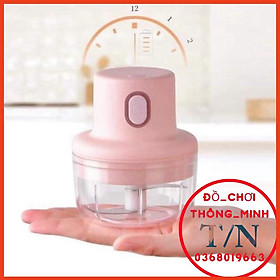 Máy xay mini cầm tay đa năng sạc pin cao cấp xay tỏi ớt, hành, rau củ quả dung tích 250ml