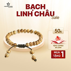 Vòng tay trầm hương Bạch Linh Châu Thiên Mộc Hương chuỗi hạt đơn giản, tinh tế, sang trọng mùi thơm dịu nhẹ