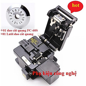 Dao cắt sợi Quang chính xác FC-60S đen+Lưỡi dao thay thế dao cắt sợi quang