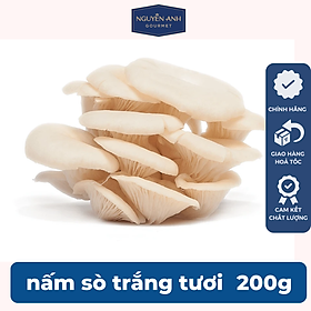 Nấm sò trắng tươi 200g nông trại Nấm Xanh Chỉ giao HCM