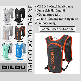 Balo Chạy Bộ Đạp Xe 5L Cao Cấp Inoxto Running Cycling Bag - Siêu Nhẹ, Đa Năng, Bền Bỉ | Vest Chạy Trail Đựng Nước