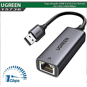 Hình ảnh Cáp chuyển USB 3.0 to Lan hỗ trợ 10/100/1000 Mbps Ugreen 15736 - Hàng chính hãng
