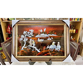 Mua Tranh sơn mài khảm xà cừ cao cấp size 40x60 treo tường  trang trí nhà cửa  văn phòng  quà tặng tân gia  tặng dịp Lễ  Tết