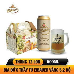 [SINCE 1810] Hộp Quà Tết - Thùng Đức Thầy Tu Eibauer Vàng 5.2 Độ - Lên Men Tự Nhiên, Nhập Khẩu Chính Hãng