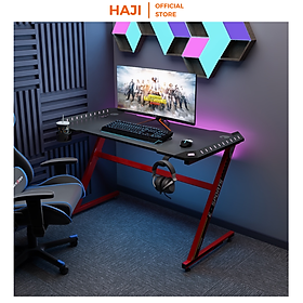 Mua Bàn Gaming chân chữ Z có hệ thống đèn led HAJI  bàn làm việc cỡ lớn khung sắt tĩnh điện chống gỉ C71