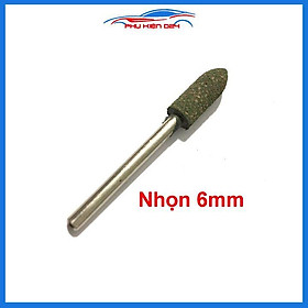 Mua Mũi mài cao su xanh cán lắp 3mm mũi nhọn trụ đĩa đánh bóng gỗ nhựa thạch cao