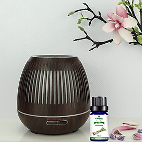 Combo máy khuếch tán/ máy xông tinh dầu Lorganic hình tổ chim FX2045 + tinh dầu sả chanh Lorganic LGN0360/ Thích hợp xông phòng diện tích 15-40m2.