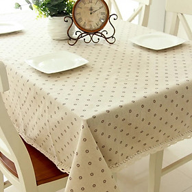 Mua Khăn trải bàn vải bố - Họa tiết Hoa bi - mẫu A07
