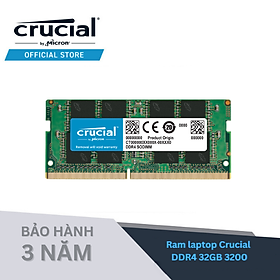 Ram Laptop Crucial DDR4 16GB Bus 3200MHz CL22 1.2v CT16G4SFS832A - HÀNG CHÍNH HÃNG