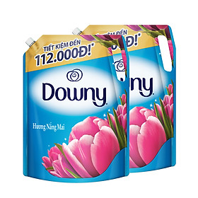 Combo 2 Túi Nước Xả Vải Downy Hương Hoa Nắng Mai (2.4L/ Túi)