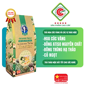 Trà thanh nhiệt túi lọc HOA ATISO THẠNH PHÁT 100% tự nhiên đóng gói 30 túi, 5gr giúp thanh lọc cơ thể tốt cho gan thận mật, FREESHIP ở HCM