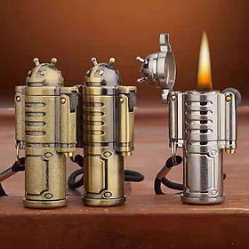 Mua Vỏ Hột Quẹt Bật Lửa Xăng Đá Dolphin HY-712 Thiết Kế Kiểu Dáng Robot Đẹp Độc Lạ - Dùng Xăng Bấc Đá Cao Cấp