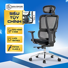 Mua Ghế công thái học Nghia furniture LUMBAR - Ghế xoay văn phòng làm việc nhiều tính năng khủng