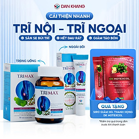 Combo Co Búi Trĩ Trimax Dân Khang (1 Viên Uống Và 1 Gel) Giảm Đau Rát Săn Se Búi Trĩ Ngừa Trĩ Tái Phát