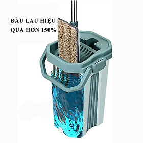 Mua Bộ cây lau nhà chổi lau nhà tự vắt 360 độ thông minh  hàng chính hãng cao cấp tặng kèm 2 bông lau tiện lợi