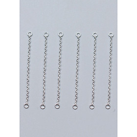 Combo 6 cái charm bạc dây xích trang trí 1 - Ngọc Quý Gemstones