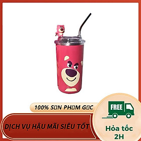 Mua Bình Nước Giữ Nhiệt Hình Gấu Dâu Tây Bình Nước Hoạt Hình Dễ Thương 450ML(Sỉ hot)