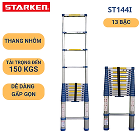 Mua Thang nhôm rút đơn 4m4 STARKEN ST144I tải trọng 150kgs màu xanh -Hàng chính hãng bảo hành 18 tháng