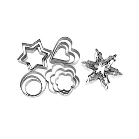17pcs 3D 5 Shapes Cookies Cutter Mould Cake Decorating Cookie DIY Tools