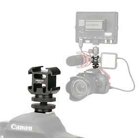 Ulanzi 0951 PT-3S Hot Shoe Mount Adapter with Mount BY-MM1 Microphone Mini LED Video Light for DSLR Camera for Canon for Nikon