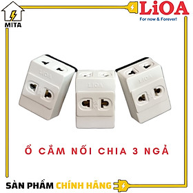 Ổ Cắm Nối Chia 3 Lioa, Phích Cắm 1 ra 3 Lioa - MITA