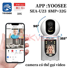 Mua CAMERA IP WIFI YOOSEE 11 LED FNKvision 5.0Mpx Full HD New 2023 - QUAY ĐÊM CÓ MÀU - XOAY 360 ĐỘ - THEO DÕI CHUYỂN ĐỘNG - hàng chính hãng