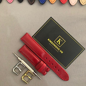 Dây đồng hồ da bò thật nam nữ các màu