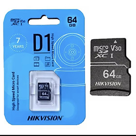 Thẻ Nhớ 64GB Hikvision Class 10 D1 (xanh) - Hàng chính hãng