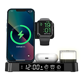 Đế Sạc Nhanh Không Dây 3in1 Qi Wireless Charger With LED Light 20W