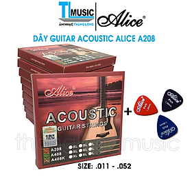 Bộ 6 Dây Đàn Guitar Acoustic Alice A208