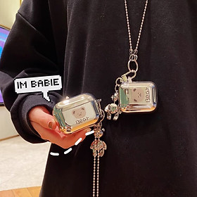 Mua Ốp Hợp Kim Cao Cấp Hình Gấu Kèm Móc Khoá Nhỏ Xinh Cho Airpods 1/2/Pro. Nhẹ  Đẹp  Sang Trọng